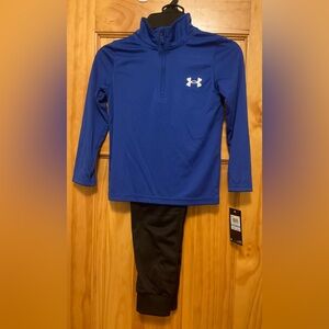 NWT Under Armour Royal Blue Half-Zip Top and Black Joggers